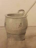 Potlood Tekening keulse pot zout A. Castens, Antiek en Kunst, Ophalen