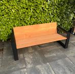 NU€300!! Douglas tuinbank | zwart gepoedercoat stalen poten, Tuin en Terras, Ophalen, Nieuw, Hout