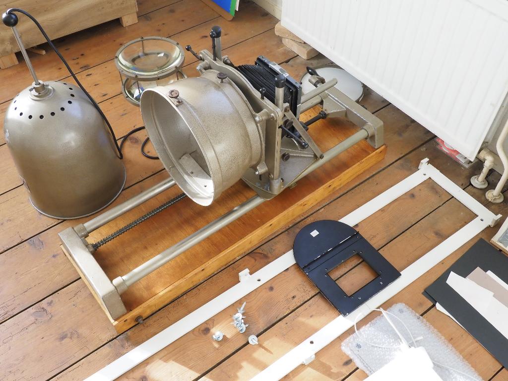 Vergroter voor 4x5 inch vlakfilm vergrotingen, Audio, Tv en Foto, Fotografie | Doka Toebehoren, Ophalen, Gebruikt, Complete dokaset