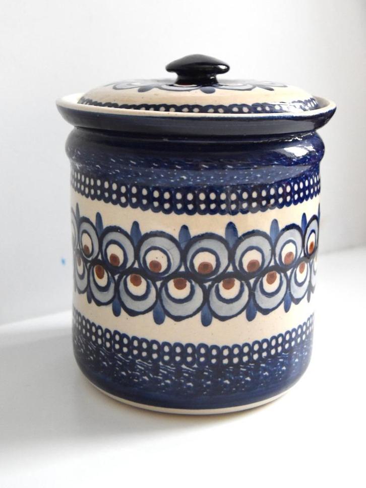 Mooie hand beschilderde aardewerken pot in goede staat, Huis en Inrichting, Keuken | Servies, Zo goed als nieuw, Overige typen