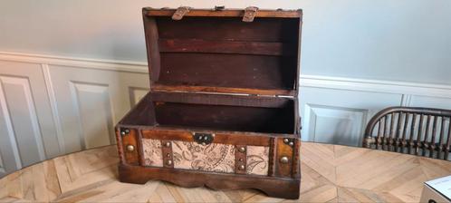 Houten Kist, vintage dekenkist, reiskoffer koffer, Huis en Inrichting, Woonaccessoires | Kisten, Gebruikt, Minder dan 50 cm, Minder dan 50 cm