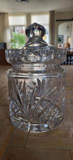 Vintage geslepen kristallen koekjestrommel., Ophalen of Verzenden