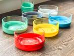 NIEUW Bitossi design set schaaltjes waterkaraf gekleurd glas, Ophalen