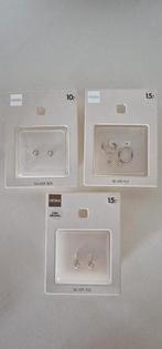 Nieuw 3 paar fantasie zilveren oorbellen hema, Sieraden, Tassen en Uiterlijk, Oorbellen, Ophalen, Nieuw, Knopjes of Stekers, Zilver