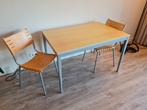 Tafel en 2 stoelen, Ophalen, Gebruikt, 100 tot 150 cm, 50 tot 100 cm
