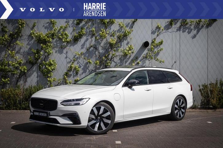 Volvo V90 T6 Plug-in hybrid AWD Ultra Dark | Trekhaak | Adap, Auto's, Volvo, Bedrijf, Te koop, V90, 360° camera, 4x4, ABS, Achteruitrijcamera