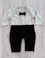 Kerst feestdagen baby smoking romper witte blouse strik 86, Ophalen of Verzenden, Zo goed als nieuw, Pakje, Onbekend