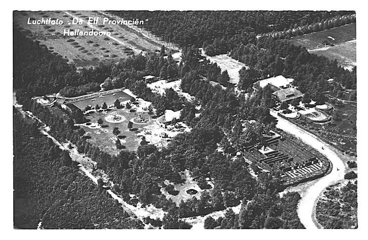 981413 Hellendoorn Ov 1961  Elf Provinciën Pretpark gelopen, Verzamelen, Ansichtkaarten | Nederland, Gelopen, Overijssel, 1960 tot 1980