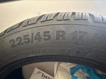 4 Winter banden Continental 225/45 R17 beschikbaar voor biedingen