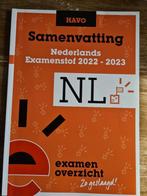 Examen overzicht Nederlands Havo, HAVO, Nederlands, Ophalen of Verzenden, Zo goed als nieuw