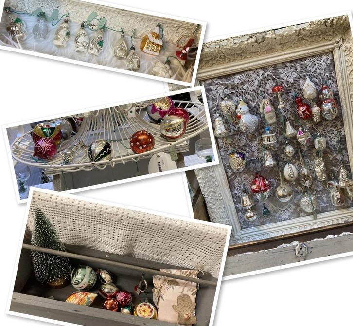 Kerst bij Brokaatje in Warenhuis Strant / Oude kerstballen, Diversen, Kerst, Gebruikt, Ophalen of Verzenden