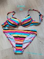 Gestreepte bikini Livera 36, Kleding | Dames, Badmode en Zwemkleding, Blauw, Bikini, Ophalen of Verzenden, Zo goed als nieuw