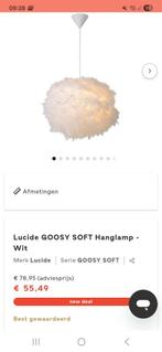 Lucide Goosy Soft Hanglamp - Wit, Huis en Inrichting, Lampen | Hanglampen, Ophalen, Zo goed als nieuw, Metaal, Modern