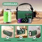 Noodradio - 20.000 mAh - Zonnepaneel - Zwengel - Zaklamp, Info@currentcomponents.nl, Nieuw, Ophalen of Verzenden, Current Components