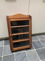 Houten Vitrinekastje prijzenkast antiek, Antiek en Kunst, Ophalen