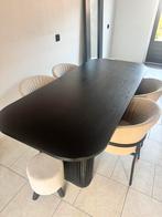 NOUS Living Capana Eetkamertafel zwart Wehkamp, Huis en Inrichting, Tafels | Eettafels, Ophalen, Eikenhout, 50 tot 100 cm, Vijf personen of meer