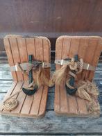 Vintage Nautische Boekensteunen - Anker & Touw, Ophalen of Verzenden