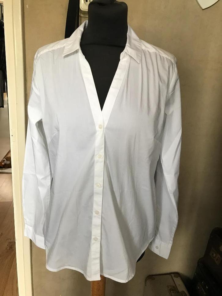 blouse (H&M), Kleding | Dames, Blouses en Tunieken, Gedragen, Maat 38/40 (M), Wit, Ophalen of Verzenden