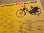 " LOKOMOTIEF" hifi ' model B6 folder, Fietsen en Brommers, Handleidingen en Instructieboekjes, Ophalen of Verzenden