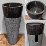 Vrijstaande wastafel zuil natuursteen / marmer, Minder dan 50 cm, Gebruikt, Ophalen of Verzenden, Minder dan 100 cm