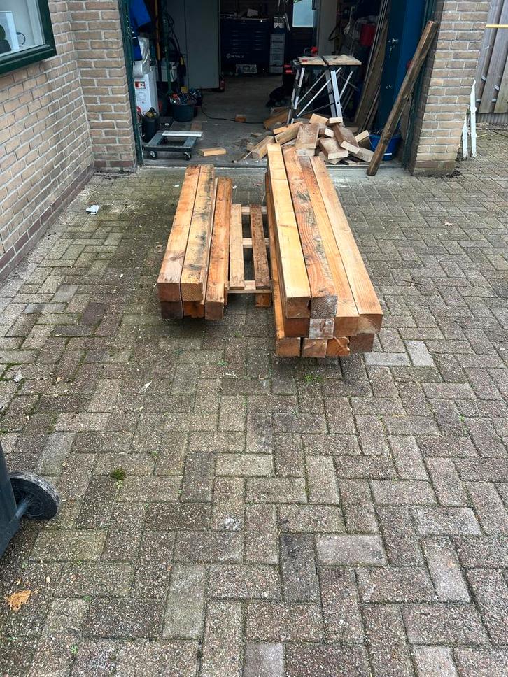 Houtenbalken - Diverse afmetingen, Doe-het-zelf en Verbouw, Hout en Planken, Gebruikt, Balk, Overige houtsoorten, Minder dan 200 cm