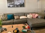 Leren bankstel, Huis en Inrichting, Banken | Bankstellen, Ophalen, 250 tot 300 cm, Gebruikt, Hoekbank