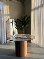 Eettafel Japandi Stijl Rond Wit/Bruin, Huis en Inrichting, Japandi, Rond, Nieuw, Ophalen of Verzenden