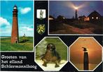 Ansichtkaart Schiermonnikoog, vuurtoren, zeehond, Verzamelen, Ophalen of Verzenden, 1960 tot 1980, Gelopen, Zeeland