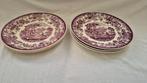 6 Amazone paarse borden Petrus Regout, Antiek en Kunst, Antiek | Servies los, Ophalen of Verzenden