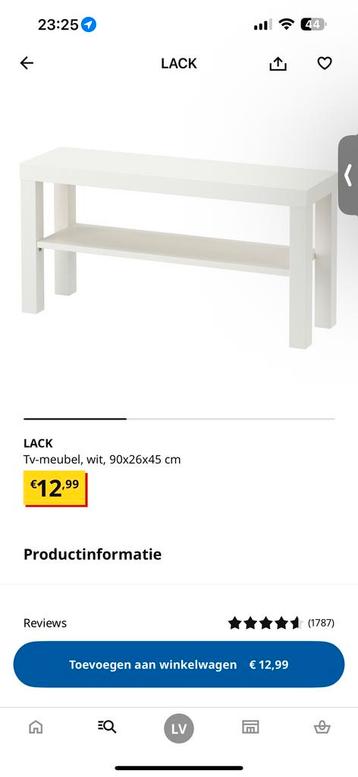 Ikea Lack TV Meubel Wit