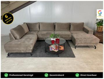GRATIS LEVERING Velvet U-bank 335x200x150 SHOWROOMMODEL beschikbaar voor biedingen