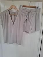 Yaya ecru short en top maat 40, Kleding | Dames, Maat 38/40 (M), Kort, Beige, Nieuw