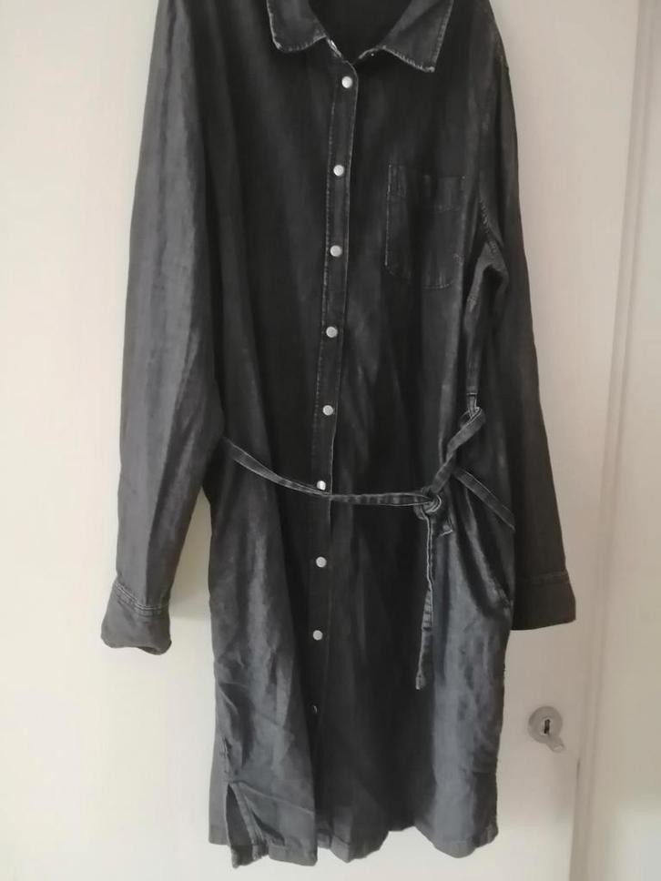 Spijkerjurk Hema XL, Kleding | Dames, Jurken, Zo goed als nieuw, Maat 46/48 (XL) of groter, Grijs, Knielengte, Ophalen of Verzenden