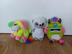 Set van 3 Knuffels - Hond, Aap, Monster, Ophalen of Verzenden, Gebruikt, Overige typen