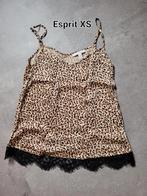 Esprit pantertop XS - Nieuw met kant, Bruin, Nieuw, Ophalen of Verzenden, Zonder mouw