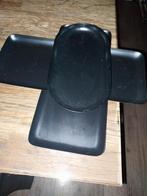 Set van 3 zwarte  plateau s, Huis en Inrichting, Woonaccessoires | Kandelaars en Kaarsen, Gebruikt, Zwart, Ophalen of Verzenden