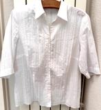 Un jour Allieurs witte crinkle blouse maat 44, Wit, Maat 42/44 (L), Ophalen of Verzenden, Zo goed als nieuw