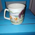 Mok animal  prints met boerderijdieren, Ophalen, Glas of Glazen, Gebruikt, Overige stijlen