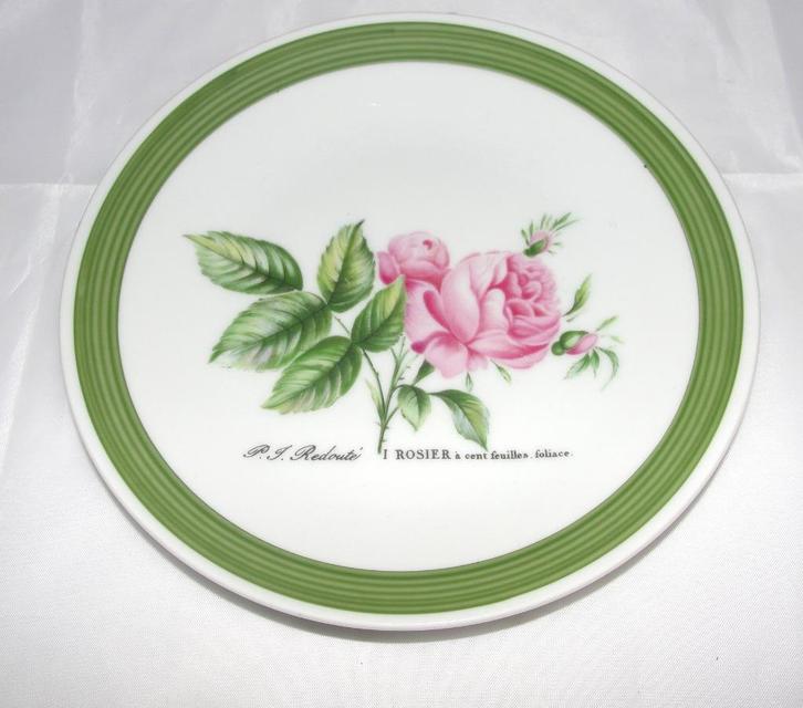 Hutschenreuther P.J. Redouté Rosier gebakschotels, Antiek en Kunst, Curiosa en Brocante, Ophalen of Verzenden