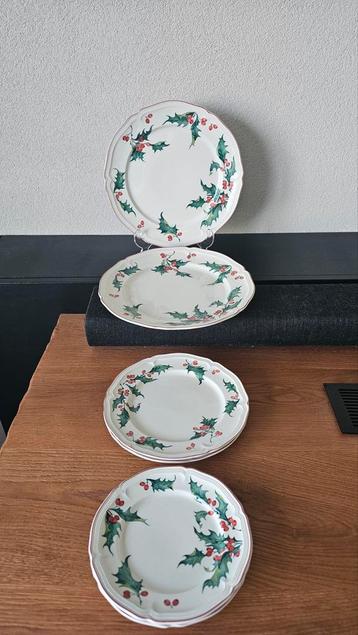Villeroy en Boch Holly 2 diner, 2 ontbijt en 2 gebak kerst beschikbaar voor biedingen