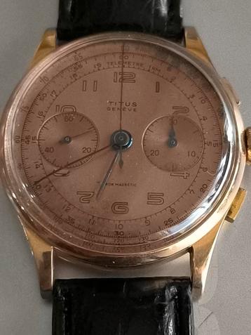 Heren horloge Titus chronograaf 18 karaats goud  beschikbaar voor biedingen