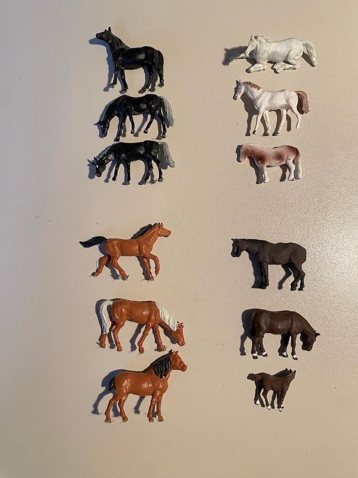 Diverse paarden H0 1:87, Hobby en Vrije tijd, Modeltreinen | H0, Gebruikt, Overige typen, Gelijkstroom of Wisselstroom, Overige merken