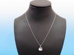 Zilveren hart hanger met zirkonia en collier, ., Ophalen of Verzenden, Zo goed als nieuw, .