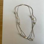 Zilveren Collier met Parels., Ophalen of Verzenden, Zo goed als nieuw, Zilver