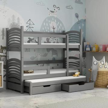 Stapelbed JAN 3 160x75 | 180x75 inclusief grijs KLEUR beschikbaar voor biedingen