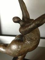 Bronzen dansende vrolijke dikke dame. Milo/stempel brons, Antiek en Kunst, Ophalen of Verzenden