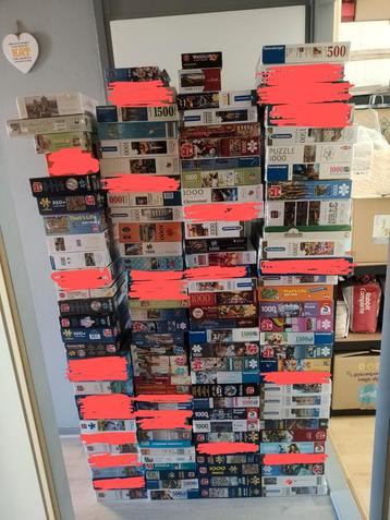 101 puzzels max 2000 stukjes, 38 zijn er nog nieuw beschikbaar voor biedingen