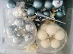 Kerstballen blauw en wit, Diversen, Kerst, Gebruikt, Ophalen