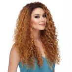 Lace pruik lang met krullen Delaney kleur TT4.3147, Verzenden, Nieuw, Pruik of Haarverlenging