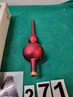 -	kerstboom piek rood goud glas, Diversen, Kerst, Ophalen of Verzenden